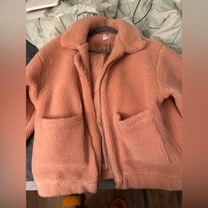 Pink teddy jacket